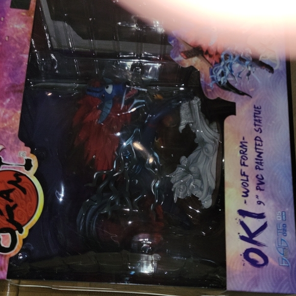 Oki wolf form 9" pvc painted statue new in box capcom toy figure - Picture 4 of 8